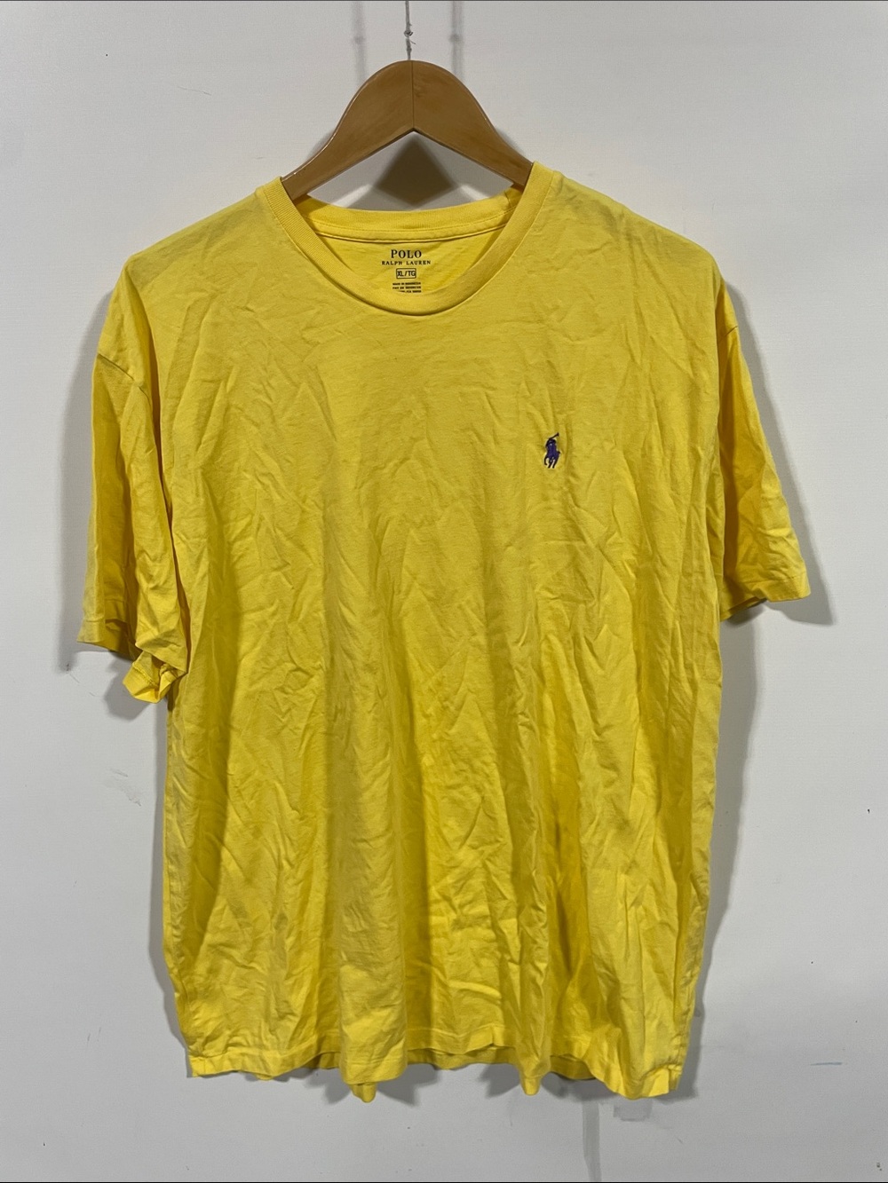 Polo by Ralph Lauren Bright Yellow Short Sleeve Tee with Navy Pony
